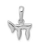Load image into Gallery viewer, 14k White Gold Chai Jewish Small Pendant Charm
