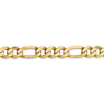 Indlæs billede til gallerivisning 14K Yellow Gold 10mm Flat Figaro Bracelet Anklet Choker Necklace Pendant Chain
