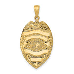 Lataa kuva Galleria-katseluun, 14k Yellow Gold Police Badge Pendant Charm
