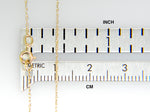 Indlæs billede til gallerivisning 14k Yellow Gold 0.50mm Thin Cable Rope Necklace Pendant Chain
