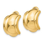 將圖片載入圖庫檢視器 14K Yellow Gold Non Pierced Fancy Omega Back Clip On Earrings
