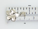 將圖片載入圖庫檢視器 14k White Gold Plumeria Flower Small Pendant Charm
