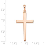 Load image into Gallery viewer, 14K Rose Gold Cross Polished Pendant Charm
