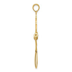 Afbeelding in Gallery-weergave laden, 14K Yellow Gold Ribbon Charm Holder Hanger Connector Pendant
