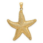 Afbeelding in Gallery-weergave laden, 14k Yellow Gold Starfish Textured Large Pendant Charm

