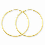Carica l&#39;immagine nel visualizzatore di Gallery, 14K Yellow Gold 36mm x 1.5mm Endless Round Hoop Earrings
