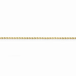 Load image into Gallery viewer, 14k Yellow Gold 1.50mm Diamond Cut Rope Bracelet Anklet Choker Necklace Pendant Chain
