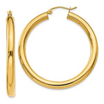 Φόρτωση εικόνας στο εργαλείο προβολής Συλλογής, 14K Yellow Gold Classic Round Hoop Earrings 40mmx4mm
