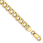 Lataa kuva Galleria-katseluun, 14K Yellow Gold 7mm Curb Link Bracelet Anklet Choker Necklace Pendant Chain with Lobster Clasp
