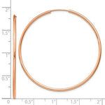 Load image into Gallery viewer, 14k Rose Gold Round Endless Hoop Earrings 44mm x 1.5mm
