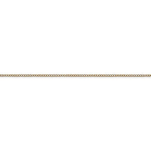 14K Yellow Gold 0.5mm Thin Curb Bracelet Anklet Choker Necklace Pendant Chain