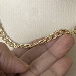 Carregar imagem no visualizador da galeria, 14K Yellow Gold 7mm Curb Link Bracelet Anklet Choker Necklace Pendant Chain with Lobster Clasp
