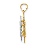 Load image into Gallery viewer, 14k Gold Two Tone Snowflake Two Layer Pendant Charm
