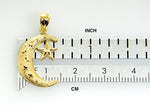 Load image into Gallery viewer, 14k Yellow Gold Moon and Star Pendant Charm
