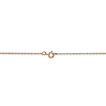 Carica l&#39;immagine nel visualizzatore di Gallery, 14k Rose Gold 0.50mm Thin Cable Rope Necklace Pendant Chain

