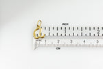 画像をギャラリービューアに読み込む, 10K Yellow Gold Lowercase Initial Letter A Script Cursive Alphabet Pendant Charm
