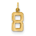 Carica l&#39;immagine nel visualizzatore di Gallery, 14k Yellow Gold Number 8 Eight Pendant Charm
