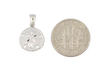 Load image into Gallery viewer, 14k White Gold Small Sand Dollar Pendant Charm
