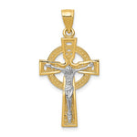 Load image into Gallery viewer, 14k Gold Two Tone Iona Crucifix Cross Pendant Charm
