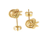 Load image into Gallery viewer, 14k Yellow Gold Classic Love Knot Stud Post Earrings
