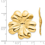 將圖片載入圖庫檢視器 14K Yellow Gold Flower Floral Earring Jackets
