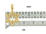 Загрузить изображение в средство просмотра галереи, 14k Yellow Gold Star of David with Cross Pendant Charm
