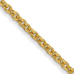 將圖片載入圖庫檢視器 14k Yellow Gold 1.6mm Round Open Link Cable Bracelet Anklet Choker Necklace Pendant Chain
