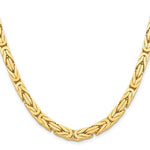 画像をギャラリービューアに読み込む, 14K Yellow Gold 6.5mm Byzantine Bracelet Anklet Necklace Choker Pendant Chain
