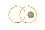 Carica l&#39;immagine nel visualizzatore di Gallery, 14K Yellow Gold 45mm Square Tube Round Hollow Hoop Earrings
