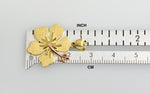 Charger l&#39;image dans la galerie, 14k Gold Two Tone Hibiscus Flower Pendant Charm

