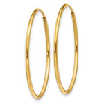 Carica l&#39;immagine nel visualizzatore di Gallery, 14K Yellow Gold 27mm x 1.25mm Round Endless Hoop Earrings
