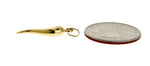 Carregar imagem no visualizador da galeria, 14k Yellow Gold Italian Horn Lucky 3D Pendant Charm
