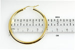 Kép betöltése a galériamegjelenítőbe: 14K Yellow Gold 40mm x 3mm Lightweight Round Hoop Earrings
