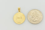 Carica l&#39;immagine nel visualizzatore di Gallery, 14k 10k Gold Sterling Silver Baseball Personalized Engraved Pendant

