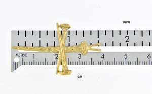 10k Yellow Gold Cross Nail Pendant Charm