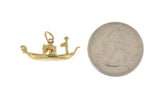 Load image into Gallery viewer, 14k Yellow Gold Venetian Gondola 3D Pendant Charm - [cklinternational]
