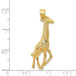 Charger l&#39;image dans la galerie, 14k Yellow Gold Giraffe Open Back Pendant Charm - [cklinternational]

