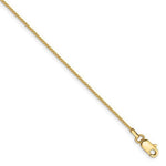 Indlæs billede til gallerivisning 14K Yellow Gold 0.90mm Box Bracelet Anklet Necklace Choker Pendant Chain Lobster Clasp
