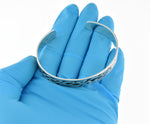 Indlæs billede til gallerivisning Sterling Silver 12.5mm Celtic Antique Style Cuff Bangle Bracelet
