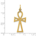 이미지를 갤러리 뷰어에 로드 , 14k Yellow Gold Ankh Cross Pendant Charm
