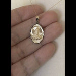 Load and play video in Gallery viewer, 14k Yellow Gold Sacred Heart of Jesus Oval Pendant Charm
