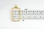 將圖片載入圖庫檢視器 14K Yellow Gold Holds 23.5mm x 14mm Coins or Credit Suisse 5 gram Coin Edge Screw Top Frame Holder Mounting
