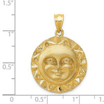 Load image into Gallery viewer, 14k Yellow Gold Sun Celestial Pendant Charm - [cklinternational]
