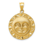 Lataa kuva Galleria-katseluun, 14k Yellow Gold Sun Celestial Pendant Charm - [cklinternational]
