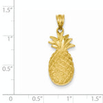 Load image into Gallery viewer, 14k Yellow Gold Pineapple Open Back Pendant Charm
