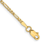 Cargar imagen en el visor de la galería, 14K Yellow Gold 1.8mm Flat Figaro Bracelet Anklet Choker Necklace Pendant Chain
