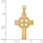 Charger l&#39;image dans la galerie, 14k Yellow Gold Celtic Cross Pendant Charm - [cklinternational]
