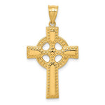 이미지를 갤러리 뷰어에 로드 , 14k Yellow Gold Celtic Cross Pendant Charm - [cklinternational]
