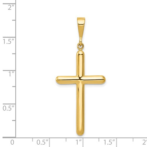 14k Yellow Gold Cross Pendant Charm - [cklinternational]
