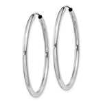 Load image into Gallery viewer, 14K White Gold 34mm x 2mm Round Endless Hoop Earrings
